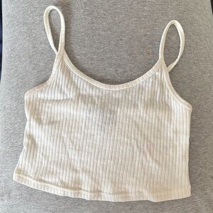 White Ribbed TopShop Tank
